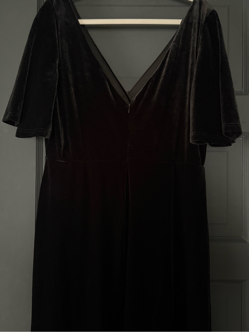 NWT Ever Pretty Velvet Double V Neck Maxi Bridesmaid Dress - Picture 6 of 12